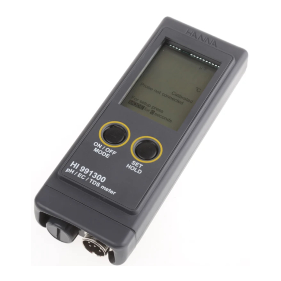Hanna Instruments HI 991300 Bedienungsanleitung