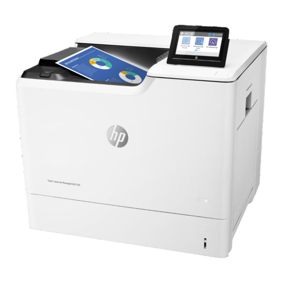 HP Color LaserJet Managed E65150 Installationshandbuch