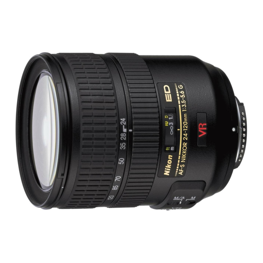 Nikon AF-S VR Zoom-Nikkor ED24-120mm f/3.5-5.6GIF Bedienungsanleitung