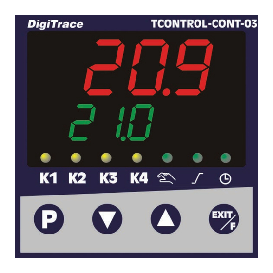 nVent RAYCHEM DigiTrace TCONTROL-CONT-03 Anleitung