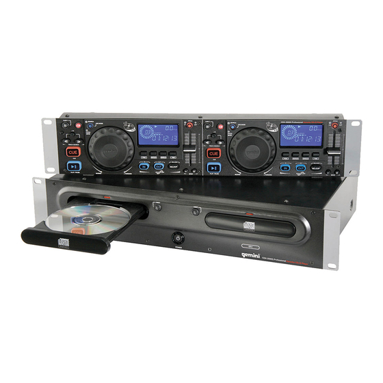 Gemini CDX-2500G Bedienungsanleitung