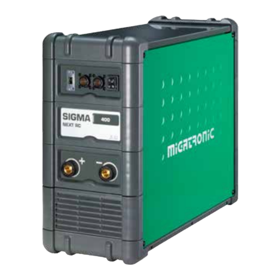 Migatronic SIGMA NEXT RC Betriebsanleitung