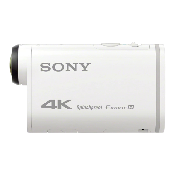 Sony FDR-X1000V Handbücher