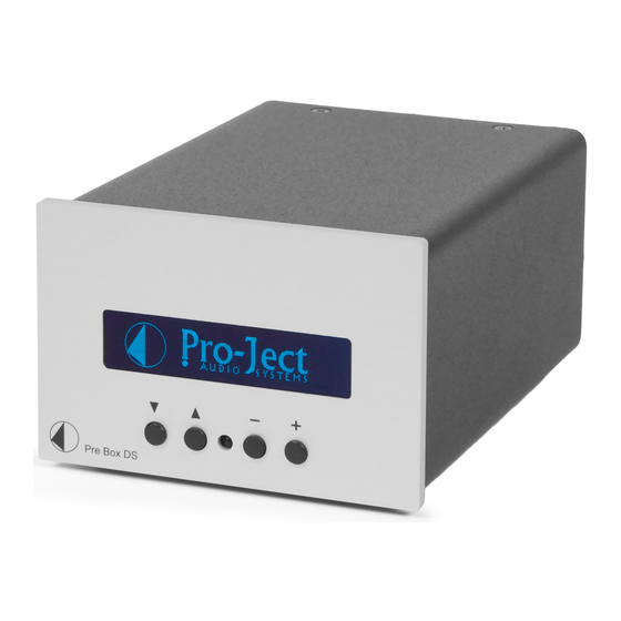 Pro-Ject Audio Systems pre box ds Bedienungsanleitung