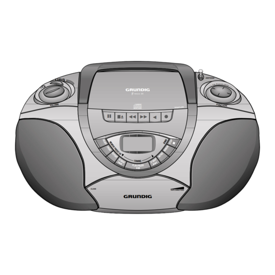 Grundig FREEZZ 20 RRCD 4301 PLL Bedienungsanleitungen