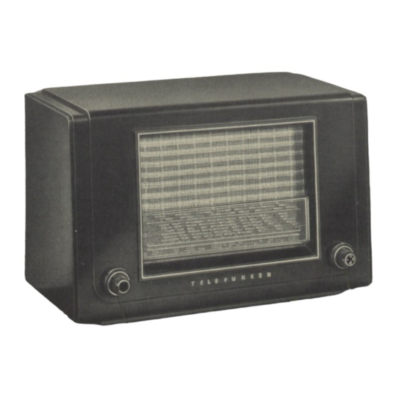 Telefunken super 965 WK Condor Bedienungsanleitung