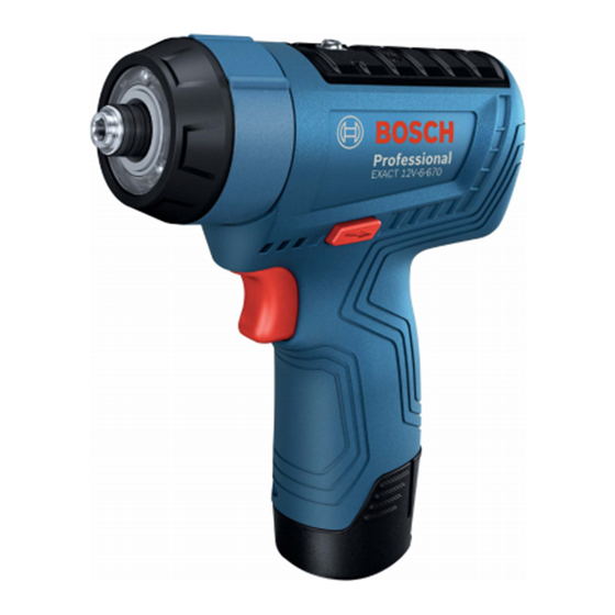 Bosch EXACT 12V-6-670 Originalbetriebsanleitung