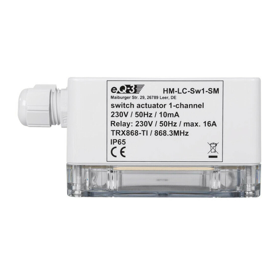 HomeMatic HM-LC-Sw1-SM, HM-LC-Sw4-SM Installations- Und Bedienungsanleitung