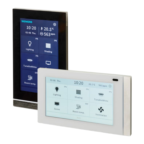 Siemens Touch Control TC5 Applikationsprogrammbeschreibung