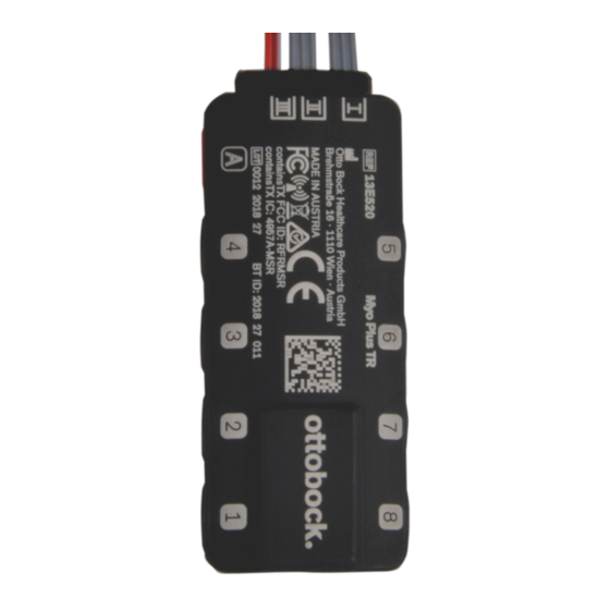 Ottobock Myo Plus Gebrauchsanweisung