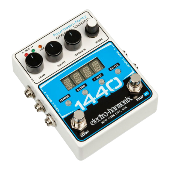 Electro-Harmonix 1440 Stereo Loope Bedienungsanleitung
