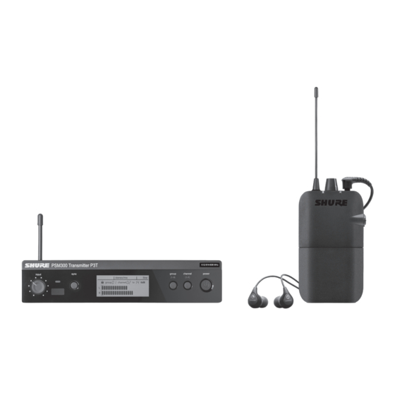 thomann Shure PSM 300 Bedienungsanleitung
