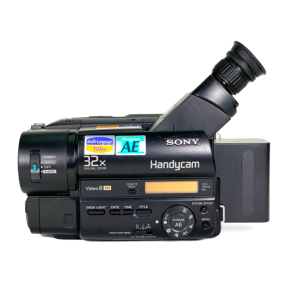 Sony Handycam CCD-TR840E Handbücher