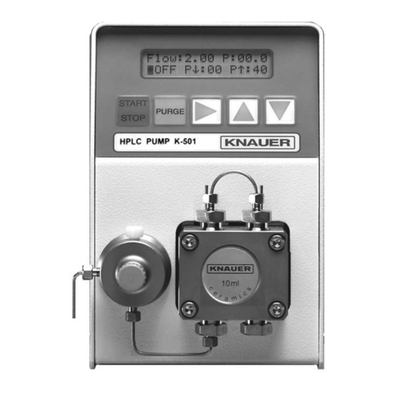 Knauer WellChrom HPLC-Pump K-501 Bedienungsanleitung