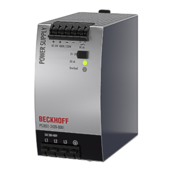 Beckhoff PS3031-2420-0001 Dokumentation