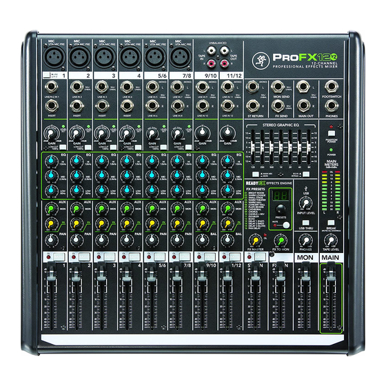 Mackie ProFX8v2 Kurzanleitung