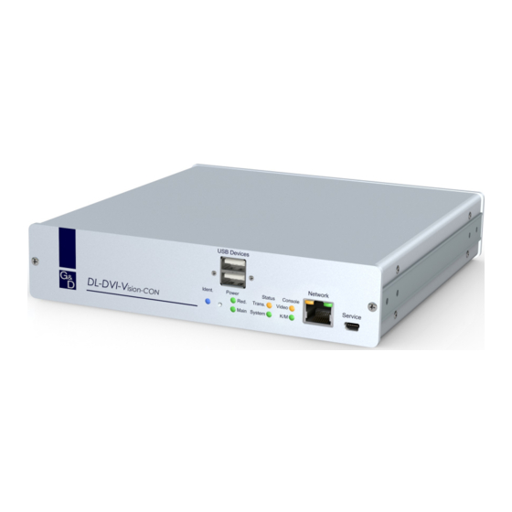 G&D DL-DVI-Vision-Fiber Serie Installation Und Bedienung