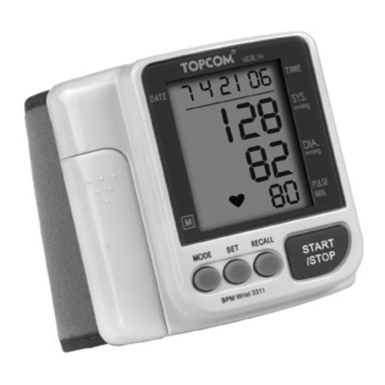 Topcom BPM WRIST 3311 Bedienungsanleitung