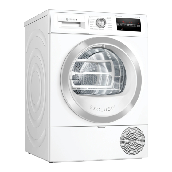 Bosch WTR8749A Gebrauchs- Und Aufstellanleitung