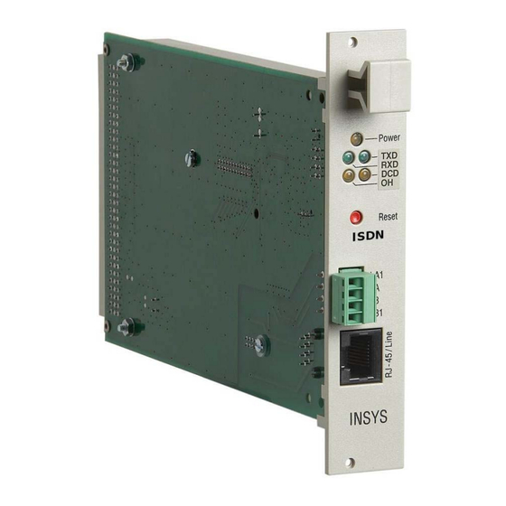 INSYS 19“ ISDN Benutzerhandbuch