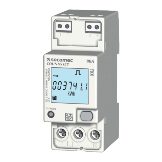 socomec COUNTIS E15 Bedienungsanleitung
