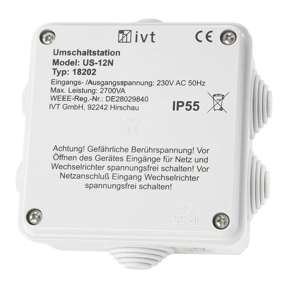 IVT US-12 Bedienungsanleitung