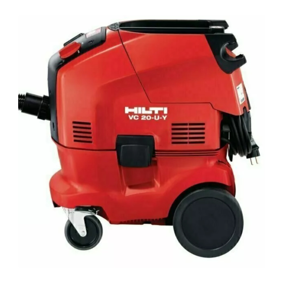 Hilti VC 20-U-Y Bedienungsanleitung
