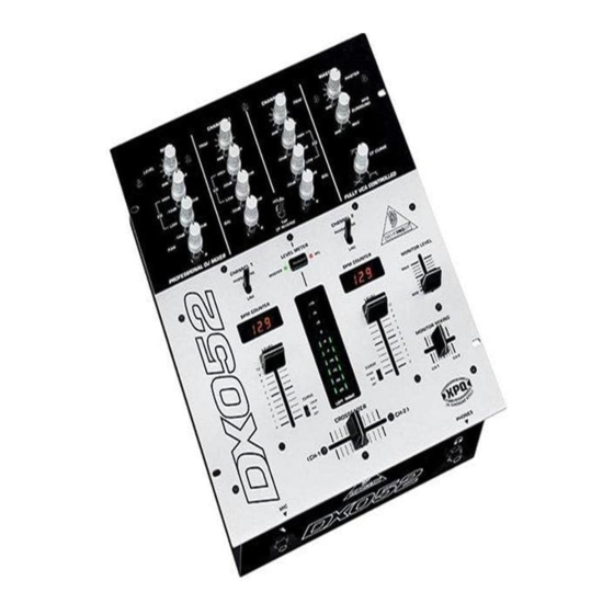 Behringer PRO MIXER DX052 Bedienungsanleitung