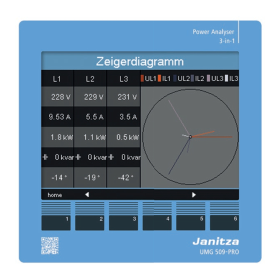 janitza UMG 509-PRO Installationsaleitung