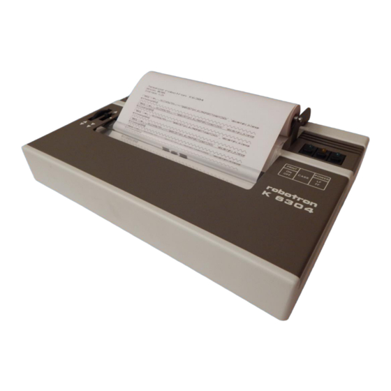 Robotron K 6304 Bedienungsanleitung