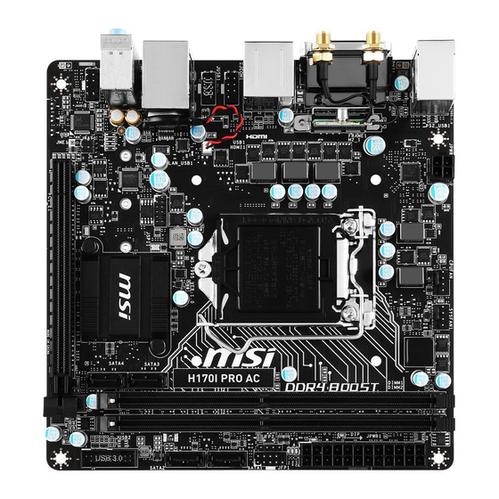 MSI H170I PRO Bedienungsanleitung