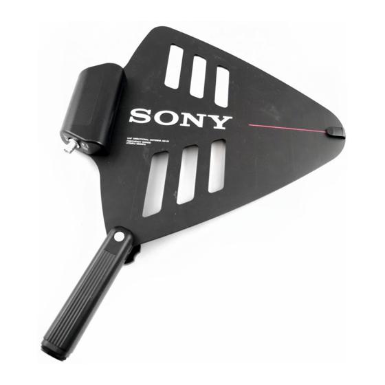 Sony AN-01 Bedienungsanleitung