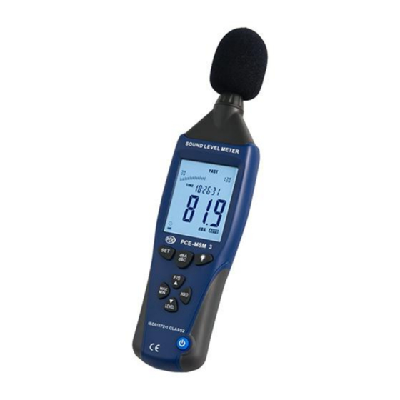 PCE Instruments PCE-MSM 3 Bedienungsanleitung