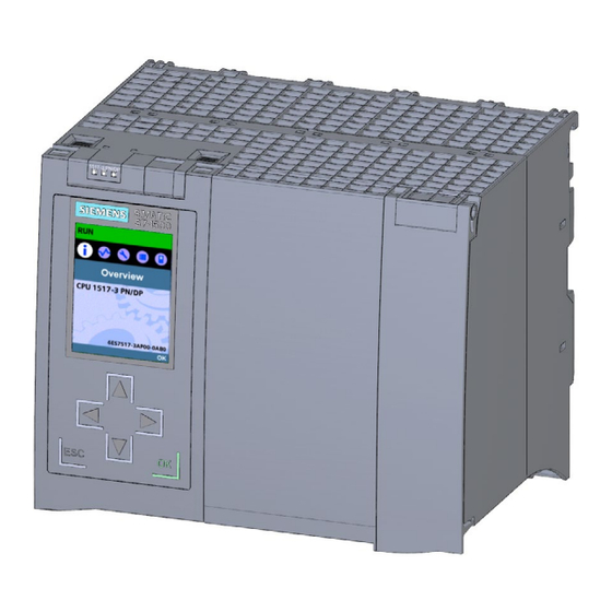 Siemens Simatic S7-1500 CPU 1517-3 PN/DP Gerätehandbuch