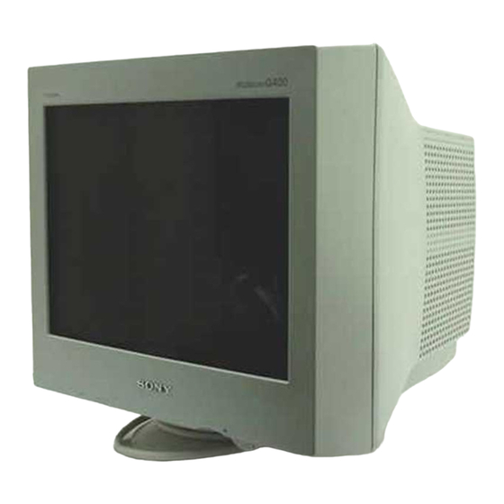 Sony Trinitron CPD-G400 Bedienungsanleitung