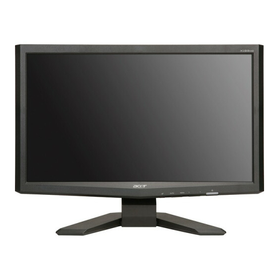 Acer X193HQ Schnellinstallationsanleitung