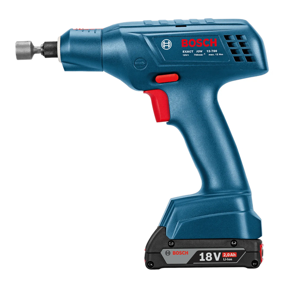 Bosch EXACT ION 18 V-LI 2-700 Originalbetriebsanleitung