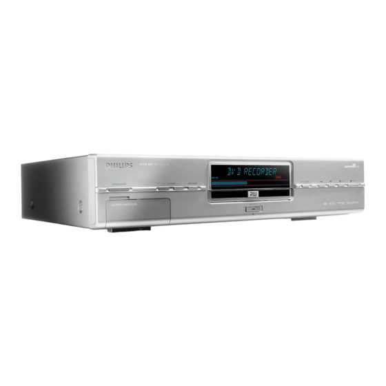 Philips DVDR880 Bedienungsanleitung