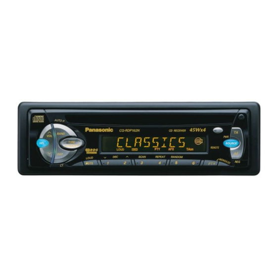 Panasonic CQ-RDP162 Bedienungsanleitung