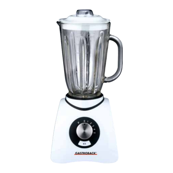 Gastroback 40898 Vital Mixer Basic Bedienungsanleitung