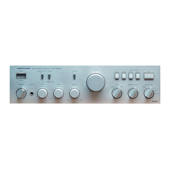 Onkyo A-8015 Bedienungsanleitung