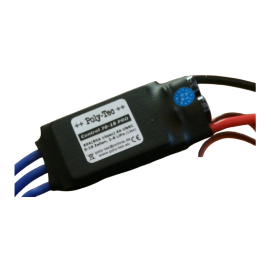 Poly-Tec Control 70-18 Pro Bedienungsanleitung