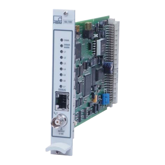 HBM ML70B Bedienungsanleitung