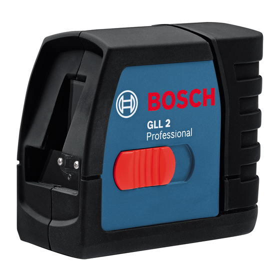 Bosch GLL 2 Professional Originalbetriebsanleitung
