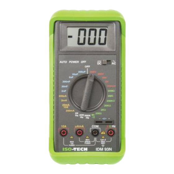 Iso-Tech IDM93N Bedienungsanleitung