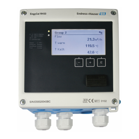 Endress+Hauser EngyCal RH33 Handbuch