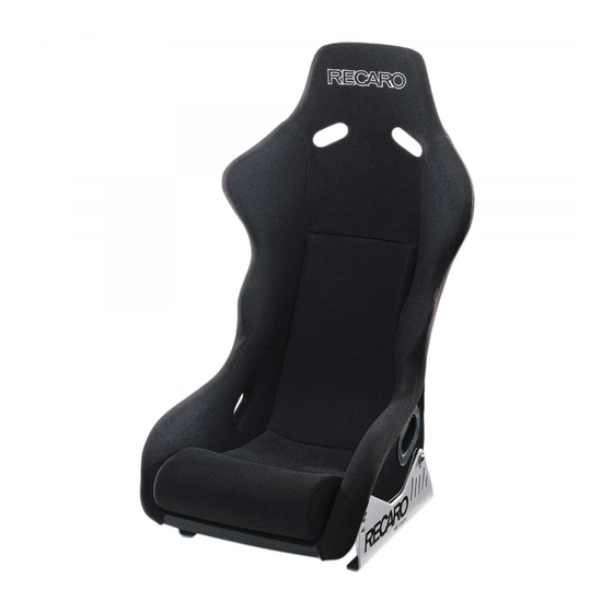 RECARO APEX Bedienungsanleitung