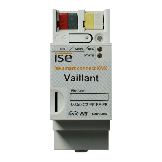 Vaillant ise smart connect KNX Handbuch