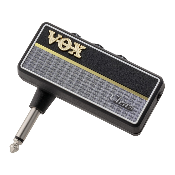 VOX Amplification LTD amPlug 2 Clean Bedienungsanleitung