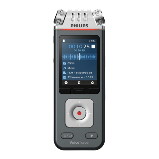 Philips VoiceTracer DVT4110 Kurzanleitung
